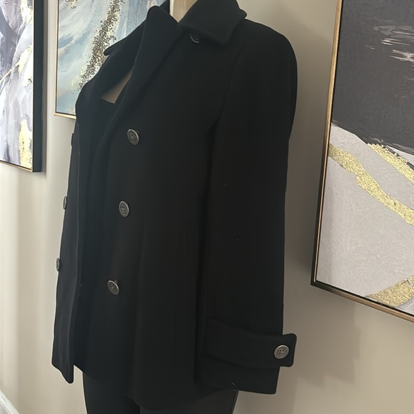 Lands' End Wool Cashmere Blend Double Breast Peacoat
Black size 6P - Picture 4 of 9
